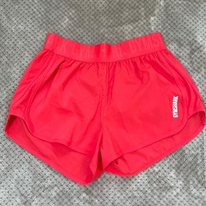 Red gymshark loose fit training shorts